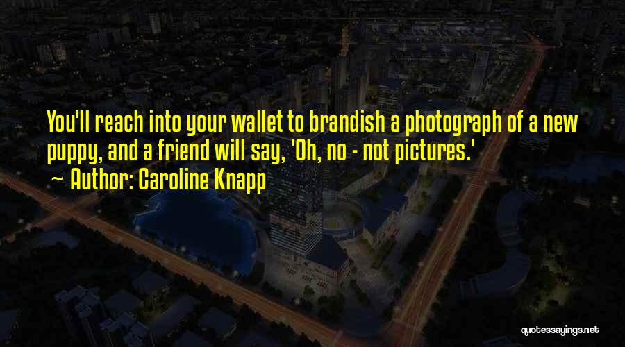 Caroline Knapp Quotes: You'll Reach Into Your Wallet To Brandish A Photograph Of A New Puppy, And A Friend Will Say, 'oh, No