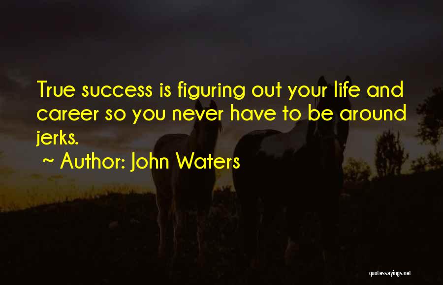 John Waters Quotes: True Success Is Figuring Out Your Life And Career So You Never Have To Be Around Jerks.