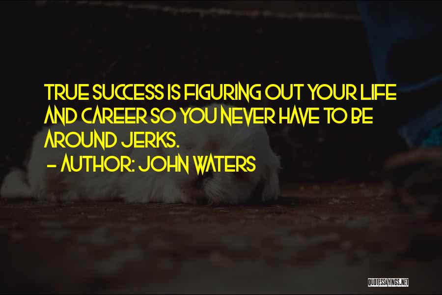 John Waters Quotes: True Success Is Figuring Out Your Life And Career So You Never Have To Be Around Jerks.