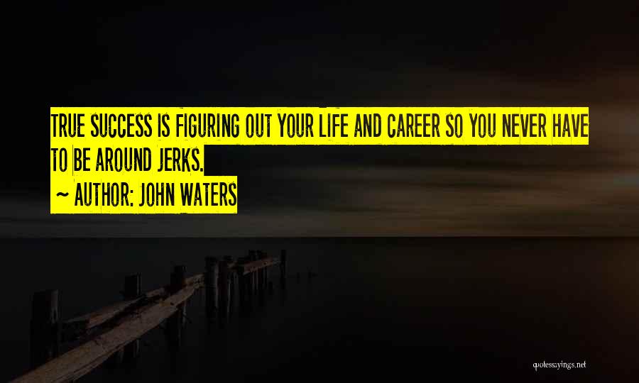 John Waters Quotes: True Success Is Figuring Out Your Life And Career So You Never Have To Be Around Jerks.