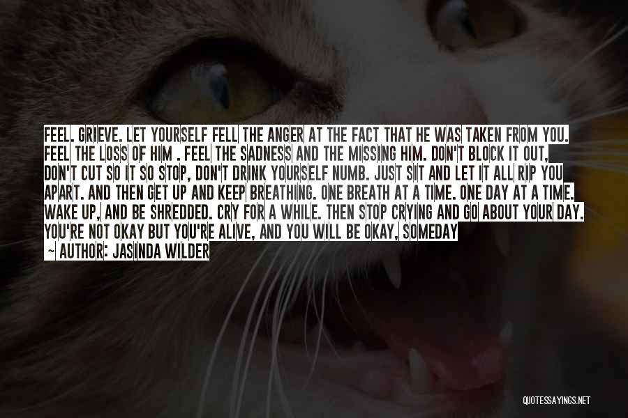 Jasinda Wilder Quotes: Feel. Grieve. Let Yourself Fell The Anger At The Fact That He Was Taken From You. Feel The Loss Of