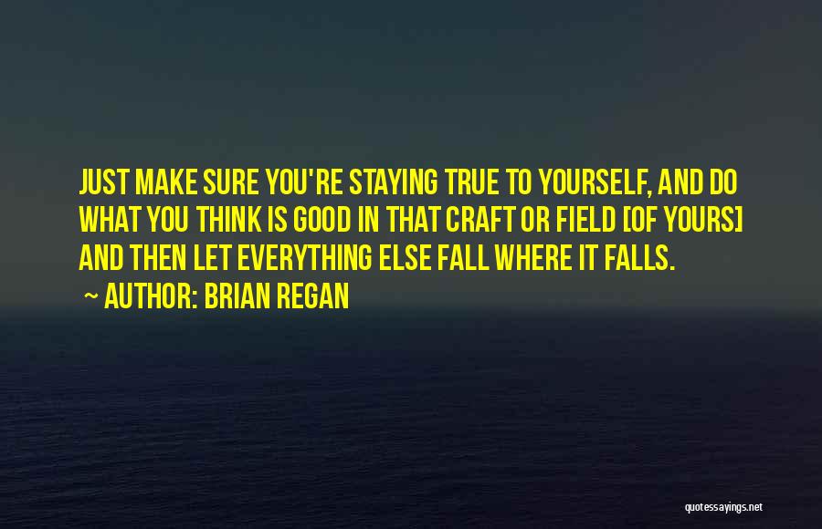 Brian Regan Quotes: Just Make Sure You're Staying True To Yourself, And Do What You Think Is Good In That Craft Or Field