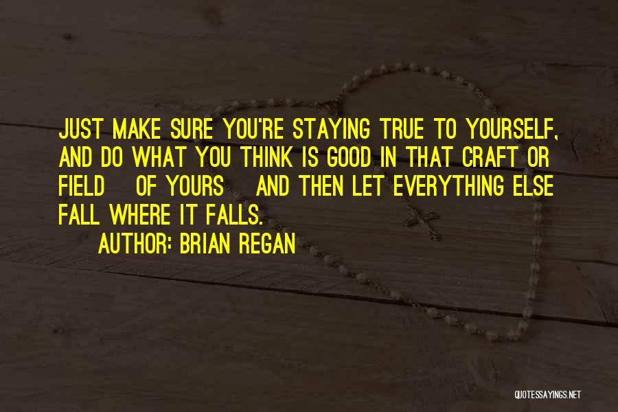 Brian Regan Quotes: Just Make Sure You're Staying True To Yourself, And Do What You Think Is Good In That Craft Or Field