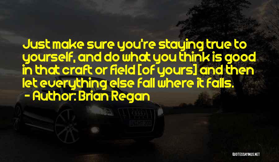 Brian Regan Quotes: Just Make Sure You're Staying True To Yourself, And Do What You Think Is Good In That Craft Or Field