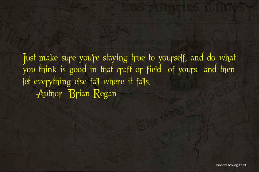 Brian Regan Quotes: Just Make Sure You're Staying True To Yourself, And Do What You Think Is Good In That Craft Or Field