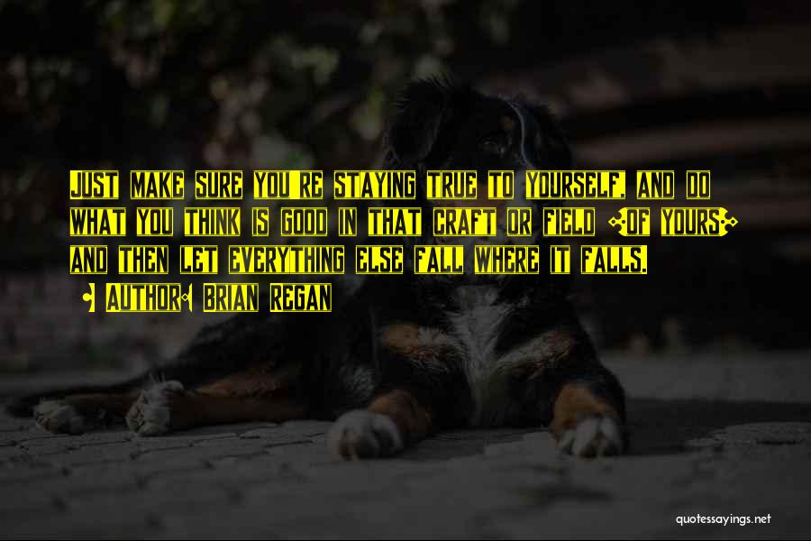 Brian Regan Quotes: Just Make Sure You're Staying True To Yourself, And Do What You Think Is Good In That Craft Or Field