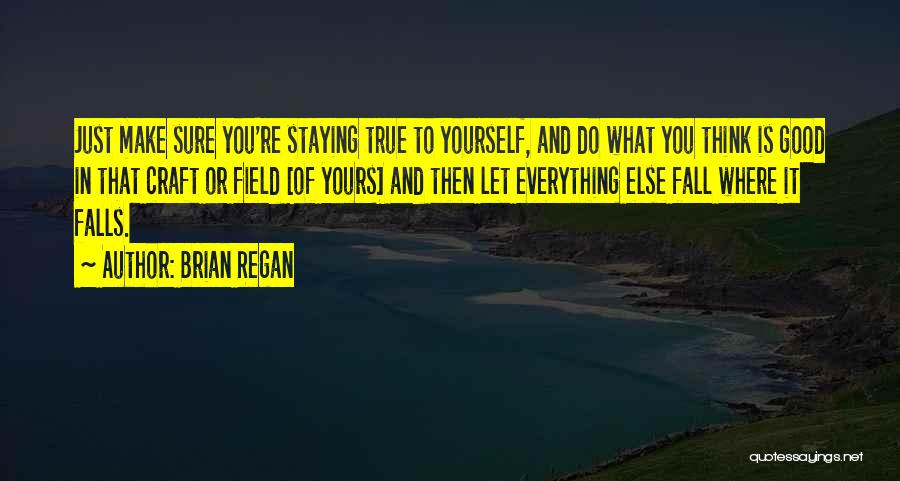 Brian Regan Quotes: Just Make Sure You're Staying True To Yourself, And Do What You Think Is Good In That Craft Or Field