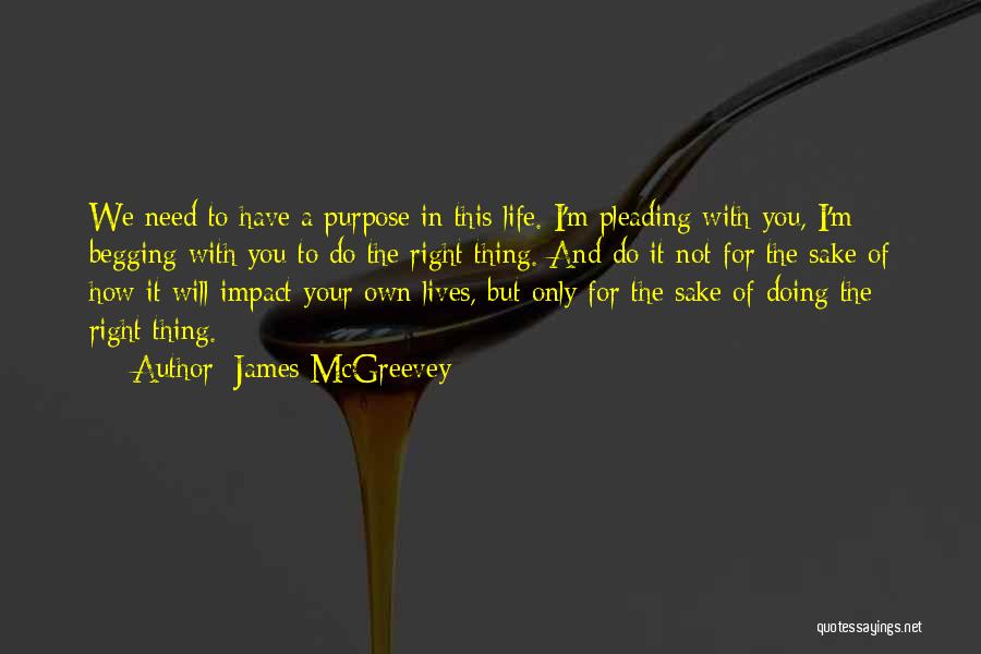 James McGreevey Quotes: We Need To Have A Purpose In This Life. I'm Pleading With You, I'm Begging With You To Do The