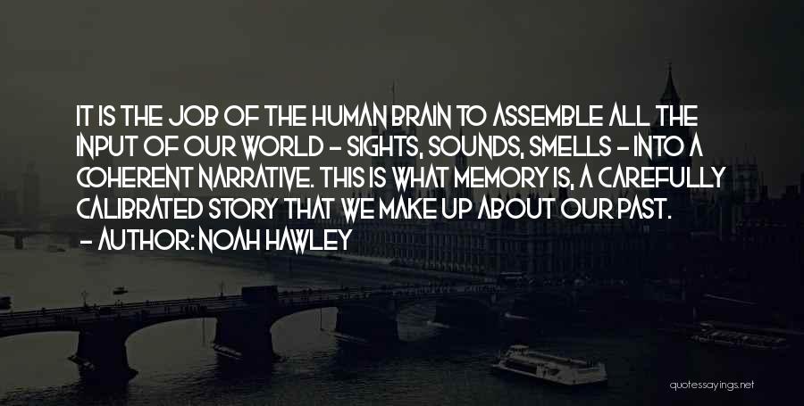 Noah Hawley Quotes: It Is The Job Of The Human Brain To Assemble All The Input Of Our World - Sights, Sounds, Smells