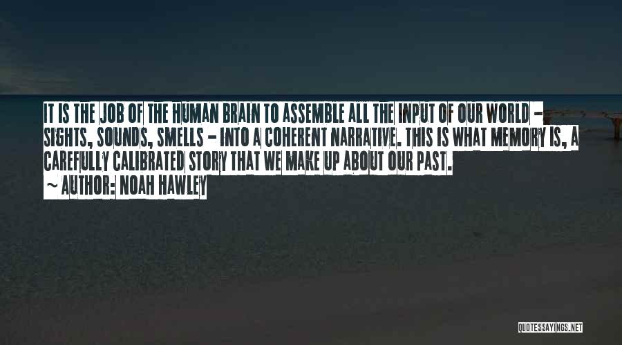 Noah Hawley Quotes: It Is The Job Of The Human Brain To Assemble All The Input Of Our World - Sights, Sounds, Smells