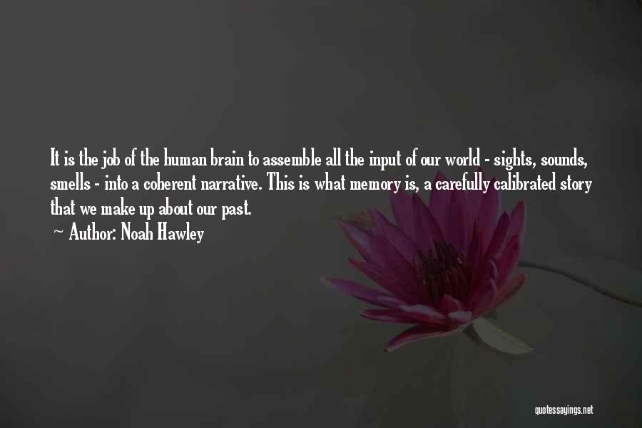 Noah Hawley Quotes: It Is The Job Of The Human Brain To Assemble All The Input Of Our World - Sights, Sounds, Smells