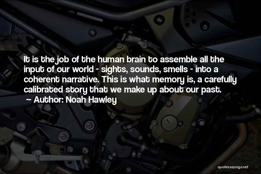 Noah Hawley Quotes: It Is The Job Of The Human Brain To Assemble All The Input Of Our World - Sights, Sounds, Smells
