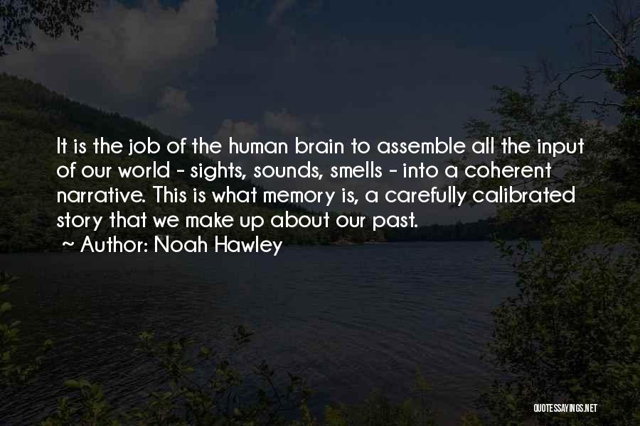 Noah Hawley Quotes: It Is The Job Of The Human Brain To Assemble All The Input Of Our World - Sights, Sounds, Smells