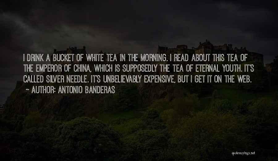 Antonio Banderas Quotes: I Drink A Bucket Of White Tea In The Morning. I Read About This Tea Of The Emperor Of China,