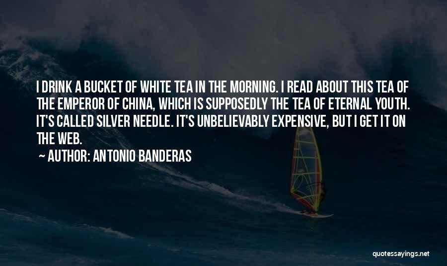Antonio Banderas Quotes: I Drink A Bucket Of White Tea In The Morning. I Read About This Tea Of The Emperor Of China,
