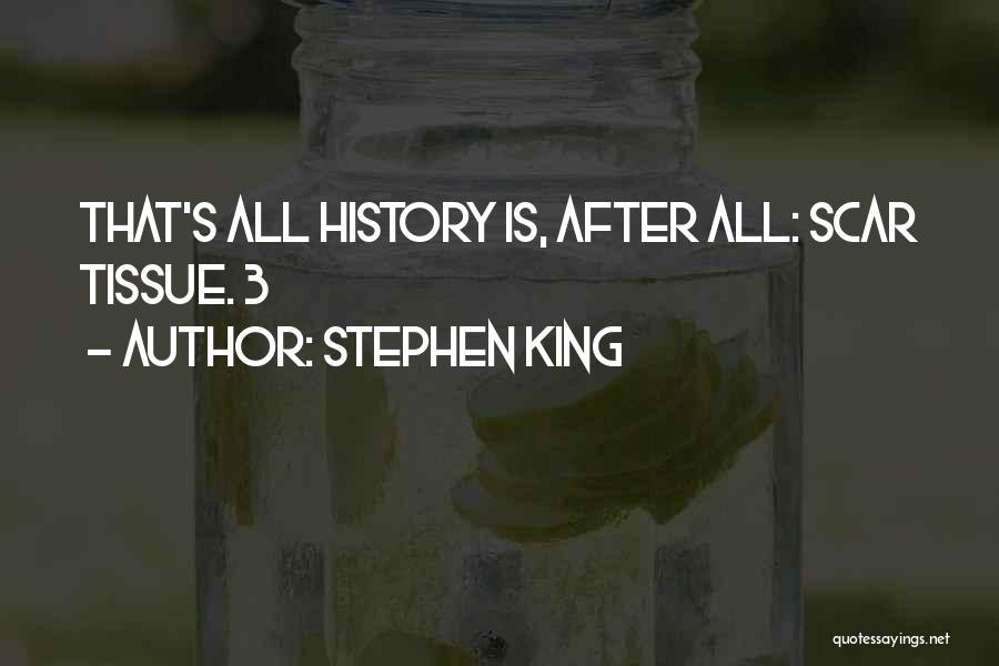 Stephen King Quotes: That's All History Is, After All: Scar Tissue. 3