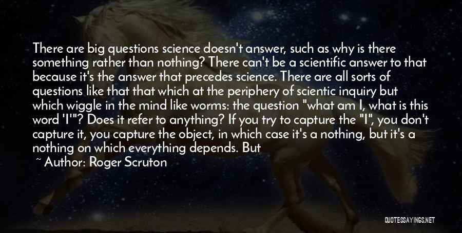 Roger Scruton Quotes: There Are Big Questions Science Doesn't Answer, Such As Why Is There Something Rather Than Nothing? There Can't Be A