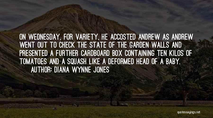 Diana Wynne Jones Quotes: On Wednesday, For Variety, He Accosted Andrew As Andrew Went Out To Check The State Of The Garden Walls And