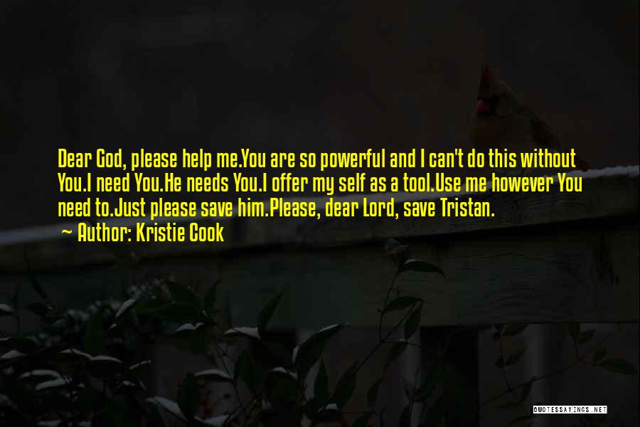 Kristie Cook Quotes: Dear God, Please Help Me.you Are So Powerful And I Can't Do This Without You.i Need You.he Needs You.i Offer