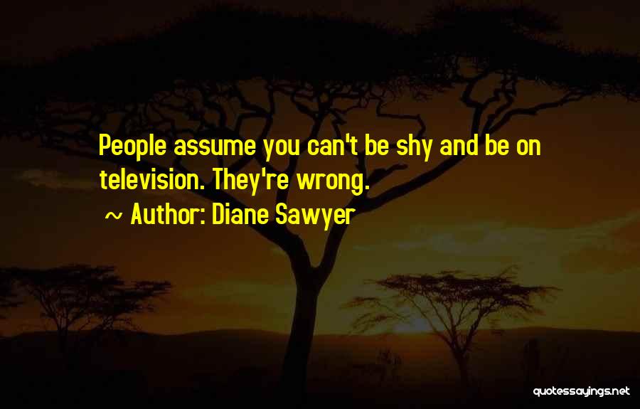 Diane Sawyer Quotes: People Assume You Can't Be Shy And Be On Television. They're Wrong.