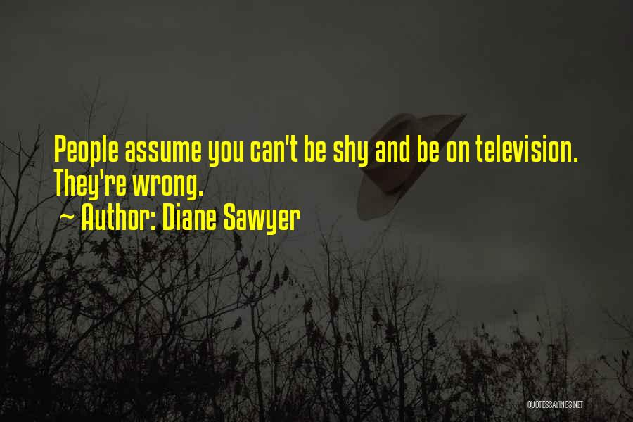 Diane Sawyer Quotes: People Assume You Can't Be Shy And Be On Television. They're Wrong.