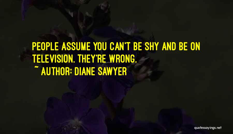 Diane Sawyer Quotes: People Assume You Can't Be Shy And Be On Television. They're Wrong.