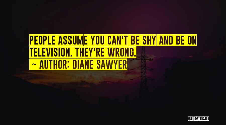 Diane Sawyer Quotes: People Assume You Can't Be Shy And Be On Television. They're Wrong.