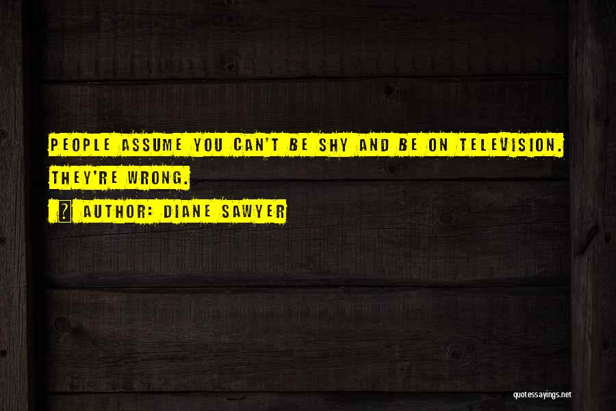 Diane Sawyer Quotes: People Assume You Can't Be Shy And Be On Television. They're Wrong.