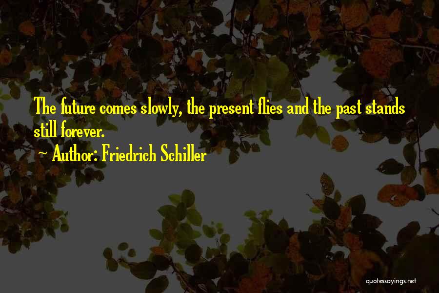 Friedrich Schiller Quotes: The Future Comes Slowly, The Present Flies And The Past Stands Still Forever.