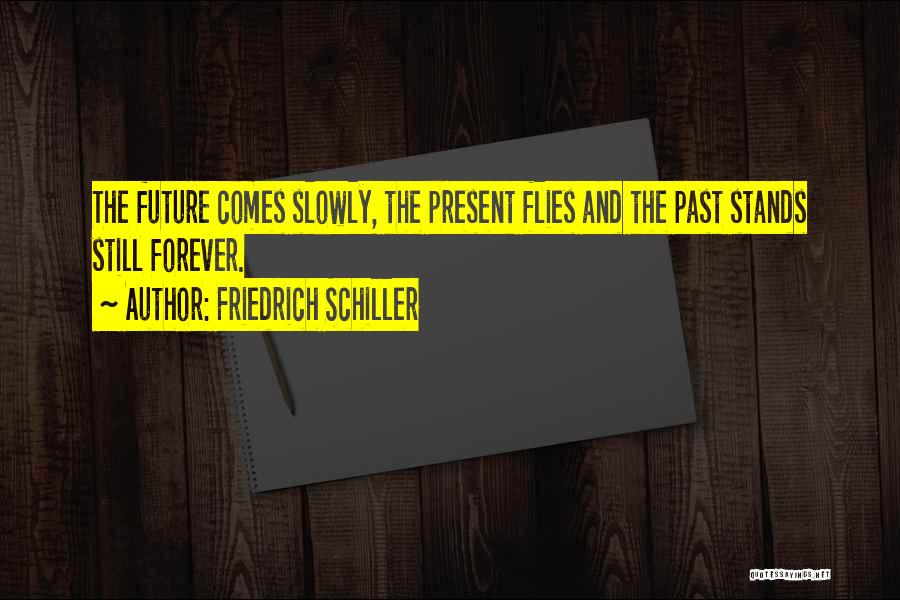 Friedrich Schiller Quotes: The Future Comes Slowly, The Present Flies And The Past Stands Still Forever.