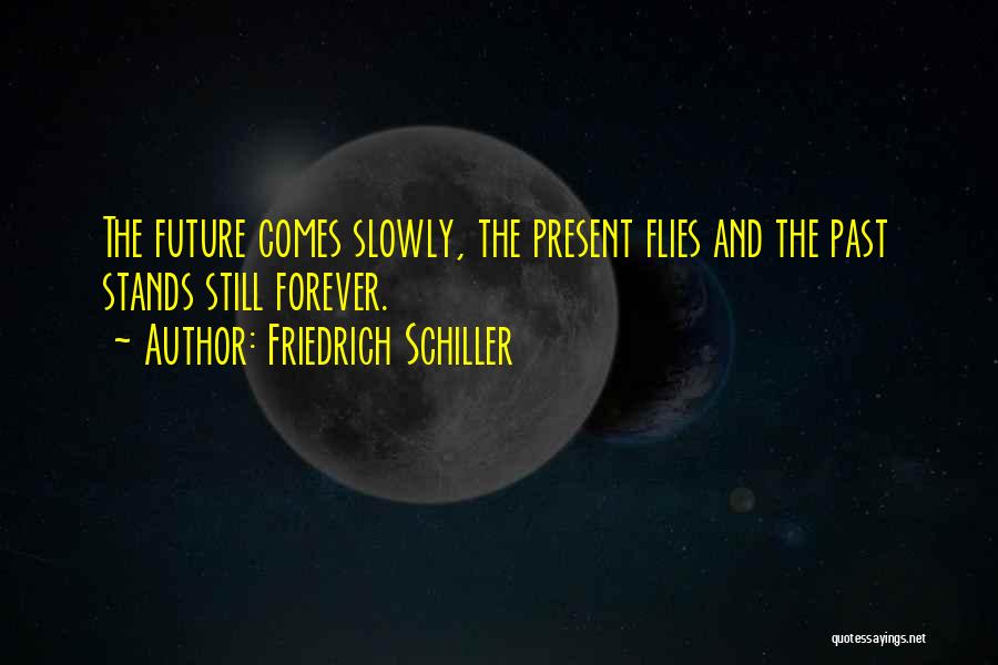 Friedrich Schiller Quotes: The Future Comes Slowly, The Present Flies And The Past Stands Still Forever.