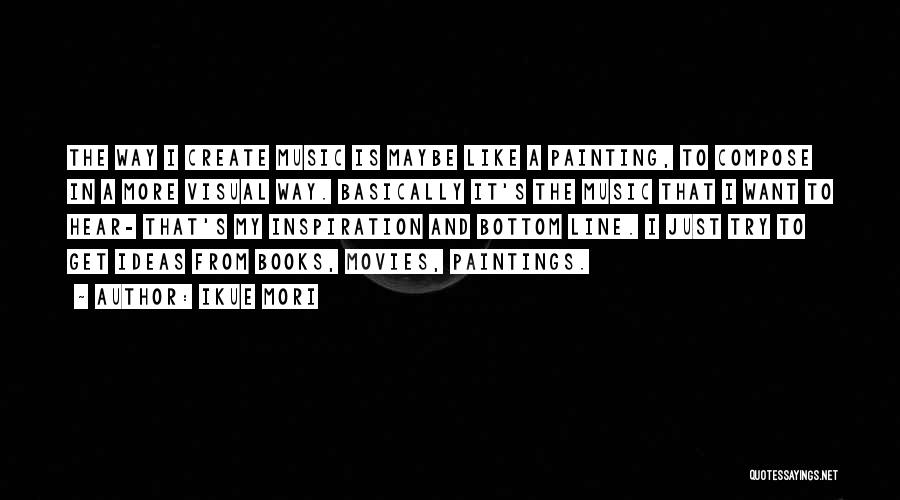 Ikue Mori Quotes: The Way I Create Music Is Maybe Like A Painting, To Compose In A More Visual Way. Basically It's The