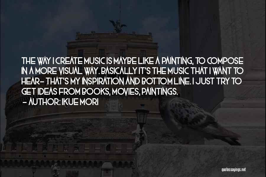 Ikue Mori Quotes: The Way I Create Music Is Maybe Like A Painting, To Compose In A More Visual Way. Basically It's The