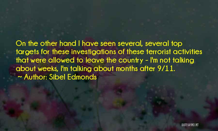 Sibel Edmonds Quotes: On The Other Hand I Have Seen Several, Several Top Targets For These Investigations Of These Terrorist Activities That Were