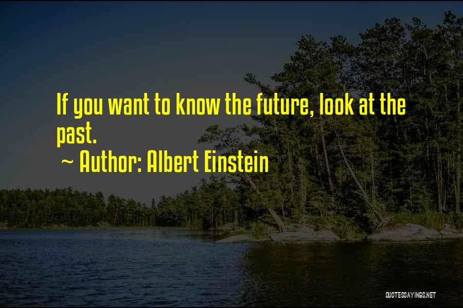 Albert Einstein Quotes: If You Want To Know The Future, Look At The Past.