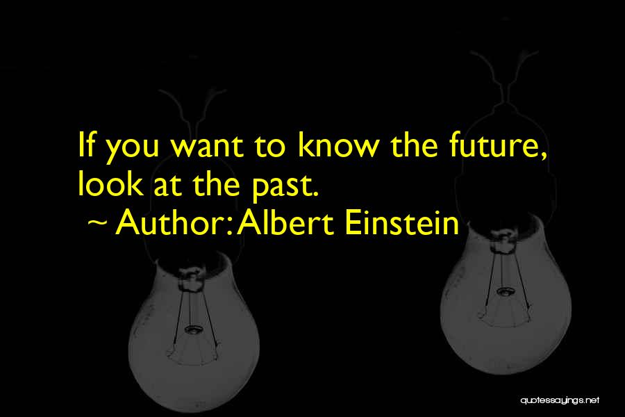 Albert Einstein Quotes: If You Want To Know The Future, Look At The Past.