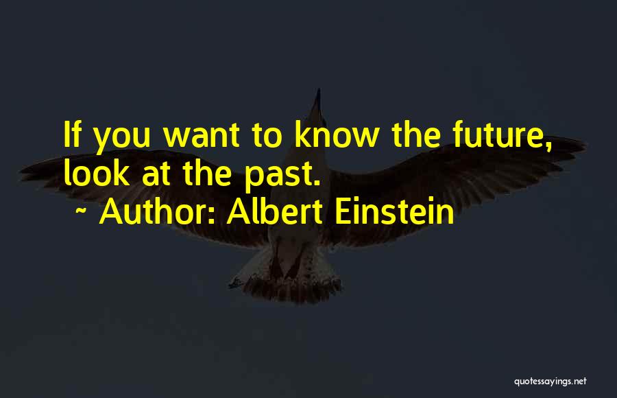 Albert Einstein Quotes: If You Want To Know The Future, Look At The Past.