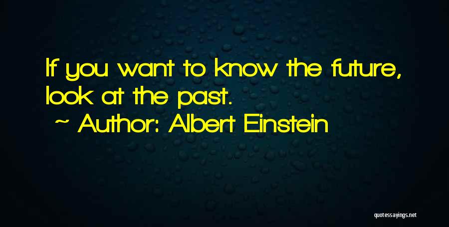 Albert Einstein Quotes: If You Want To Know The Future, Look At The Past.