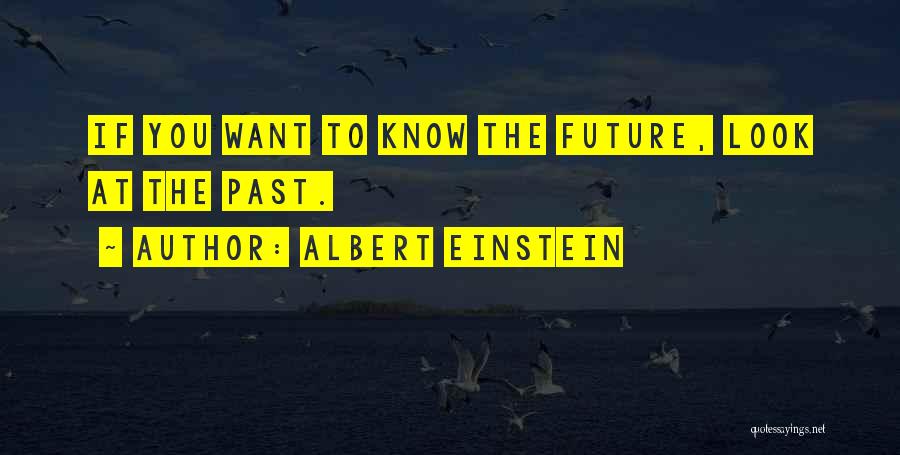 Albert Einstein Quotes: If You Want To Know The Future, Look At The Past.