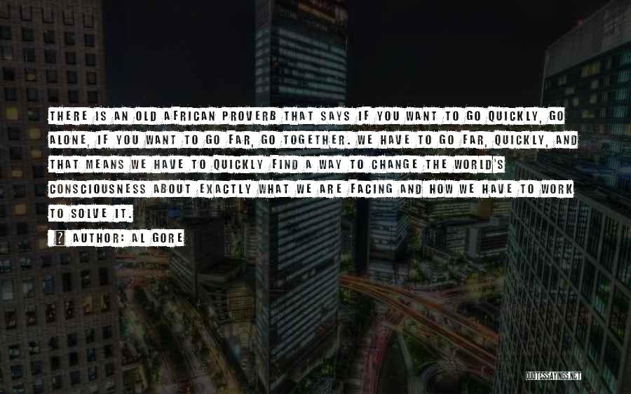 Al Gore Quotes: There Is An Old African Proverb That Says If You Want To Go Quickly, Go Alone, If You Want To