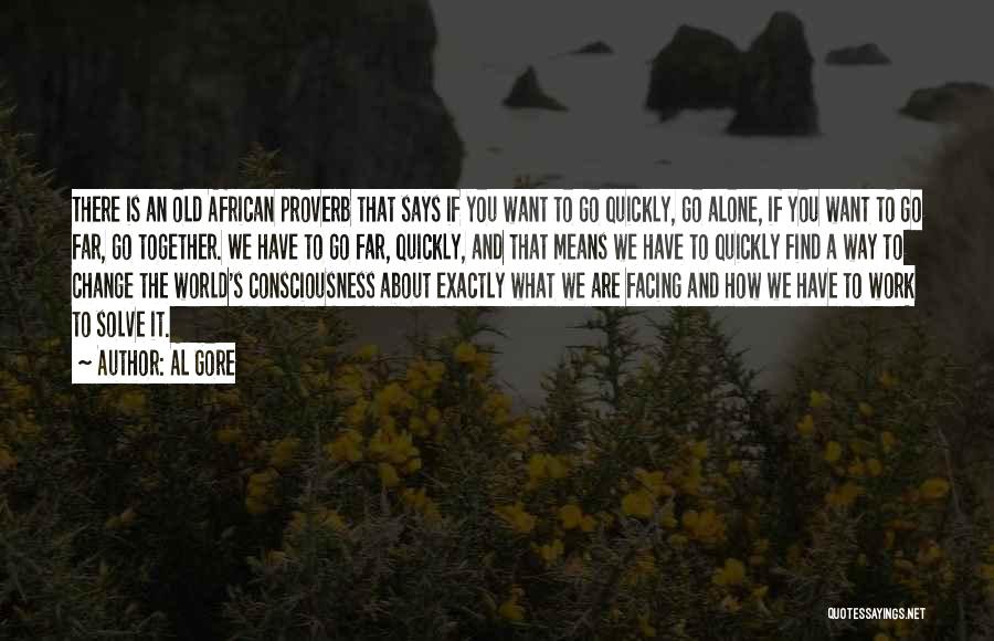 Al Gore Quotes: There Is An Old African Proverb That Says If You Want To Go Quickly, Go Alone, If You Want To