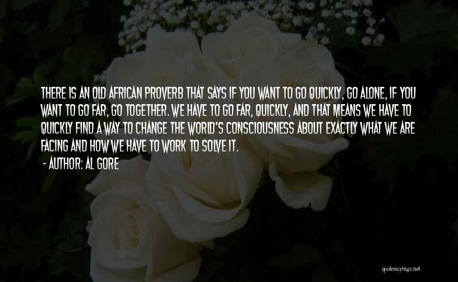 Al Gore Quotes: There Is An Old African Proverb That Says If You Want To Go Quickly, Go Alone, If You Want To