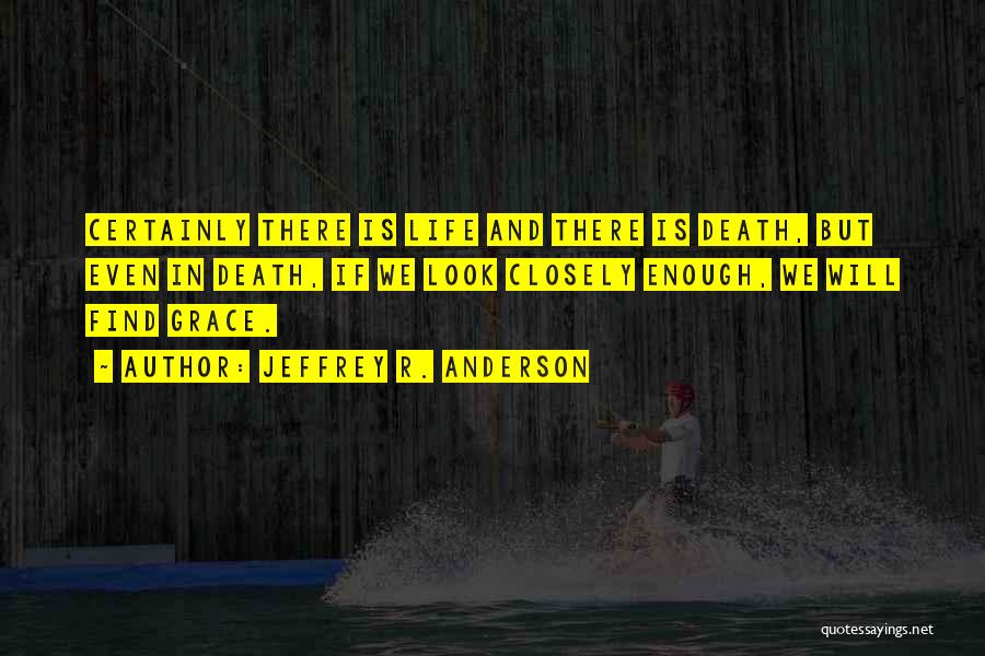 Jeffrey R. Anderson Quotes: Certainly There Is Life And There Is Death, But Even In Death, If We Look Closely Enough, We Will Find