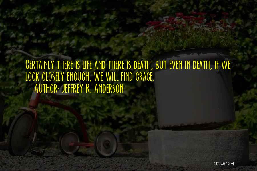 Jeffrey R. Anderson Quotes: Certainly There Is Life And There Is Death, But Even In Death, If We Look Closely Enough, We Will Find