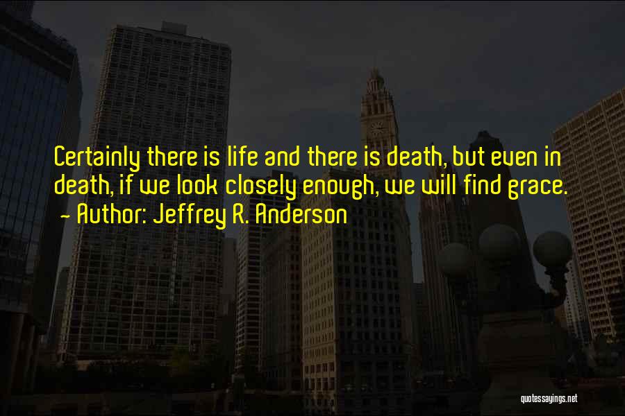 Jeffrey R. Anderson Quotes: Certainly There Is Life And There Is Death, But Even In Death, If We Look Closely Enough, We Will Find