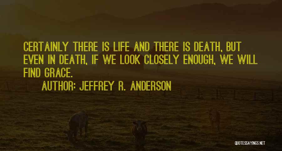 Jeffrey R. Anderson Quotes: Certainly There Is Life And There Is Death, But Even In Death, If We Look Closely Enough, We Will Find