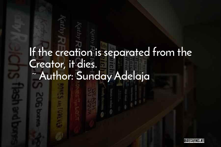 Sunday Adelaja Quotes: If The Creation Is Separated From The Creator, It Dies.