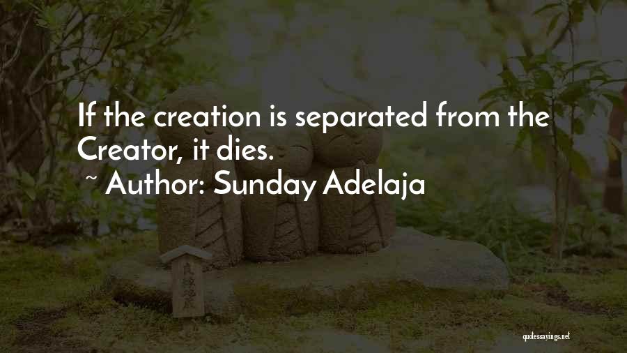 Sunday Adelaja Quotes: If The Creation Is Separated From The Creator, It Dies.