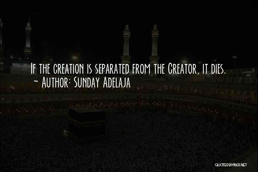 Sunday Adelaja Quotes: If The Creation Is Separated From The Creator, It Dies.