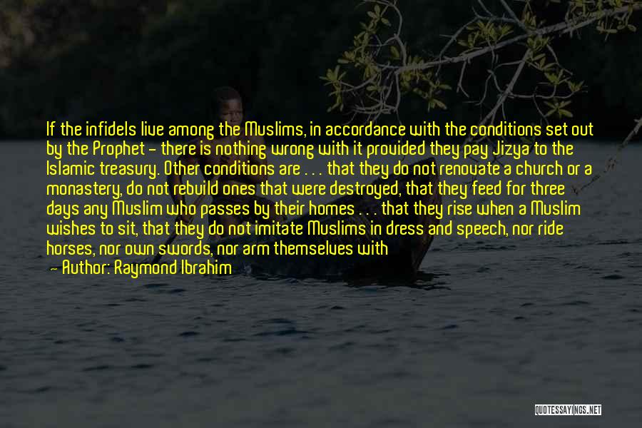 Raymond Ibrahim Quotes: If The Infidels Live Among The Muslims, In Accordance With The Conditions Set Out By The Prophet - There Is